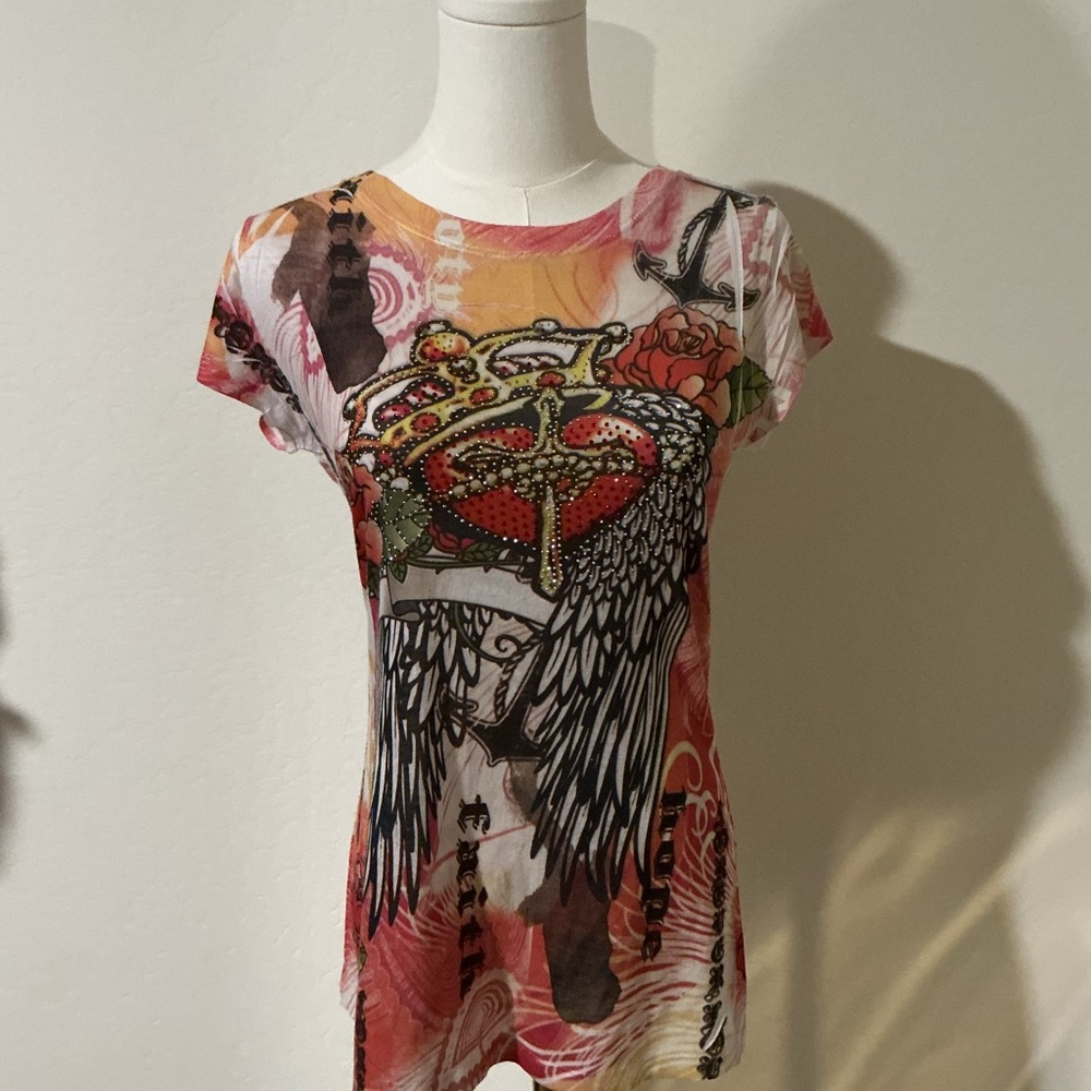 Davida multicolor rhinestone top